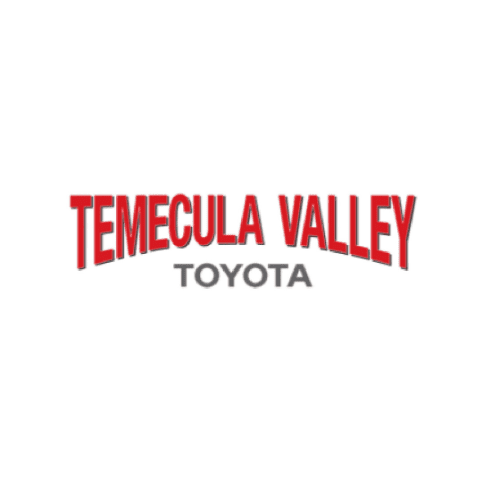 A green background with the words temecula valley toyota in red.