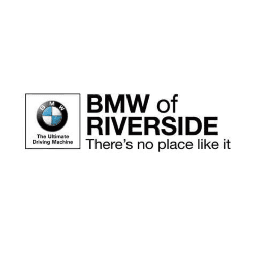 A green background with the words bmw of riverside.