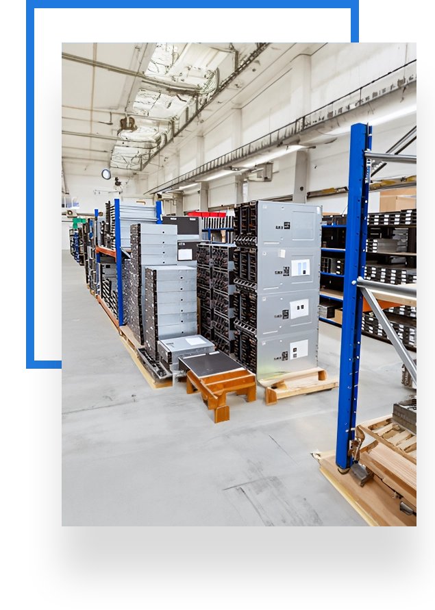 A warehouse filled with lots of shelves and racks.